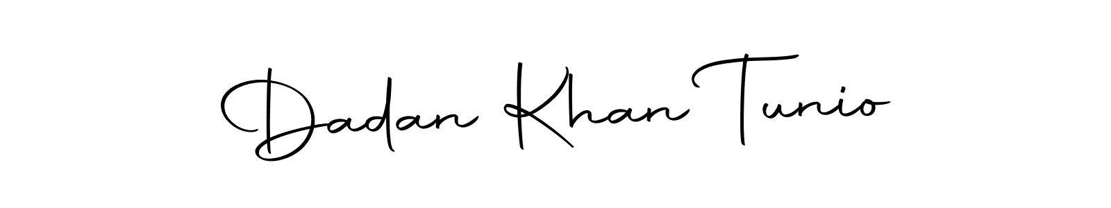 You should practise on your own different ways (Autography-DOLnW) to write your name (Dadan Khan Tunio) in signature. don't let someone else do it for you. Dadan Khan Tunio signature style 10 images and pictures png