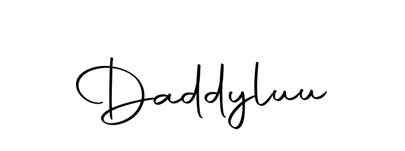 You should practise on your own different ways (Autography-DOLnW) to write your name (Daddyluu) in signature. don't let someone else do it for you. Daddyluu signature style 10 images and pictures png