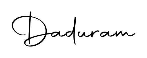 How to make Daduram signature? Autography-DOLnW is a professional autograph style. Create handwritten signature for Daduram name. Daduram signature style 10 images and pictures png