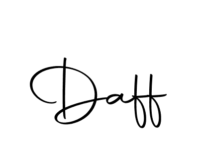 You should practise on your own different ways (Autography-DOLnW) to write your name (Daff) in signature. don't let someone else do it for you. Daff signature style 10 images and pictures png