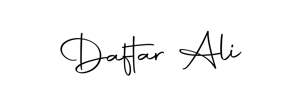 Use a signature maker to create a handwritten signature online. With this signature software, you can design (Autography-DOLnW) your own signature for name Daftar Ali. Daftar Ali signature style 10 images and pictures png