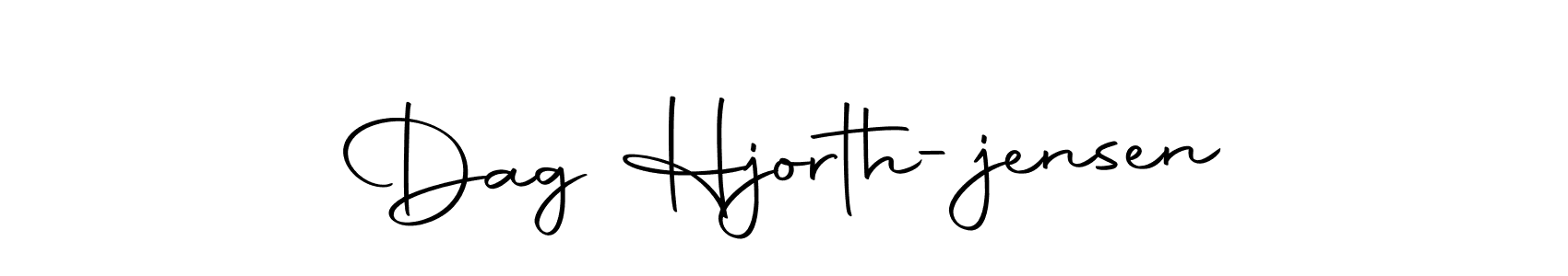 How to make Dag Hjorth-jensen name signature. Use Autography-DOLnW style for creating short signs online. This is the latest handwritten sign. Dag Hjorth-jensen signature style 10 images and pictures png