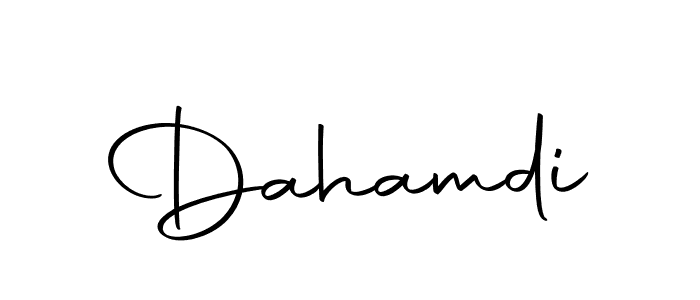 Use a signature maker to create a handwritten signature online. With this signature software, you can design (Autography-DOLnW) your own signature for name Dahamdi. Dahamdi signature style 10 images and pictures png