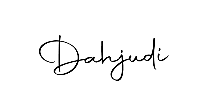Use a signature maker to create a handwritten signature online. With this signature software, you can design (Autography-DOLnW) your own signature for name Dahjudi. Dahjudi signature style 10 images and pictures png