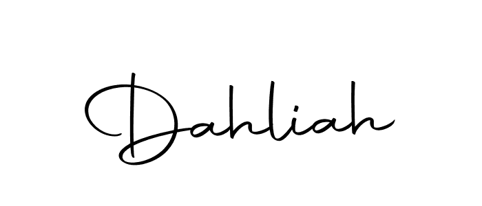 Create a beautiful signature design for name Dahliah. With this signature (Autography-DOLnW) fonts, you can make a handwritten signature for free. Dahliah signature style 10 images and pictures png