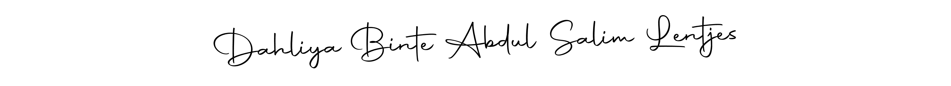 Check out images of Autograph of Dahliya Binte Abdul Salim Lentjes name. Actor Dahliya Binte Abdul Salim Lentjes Signature Style. Autography-DOLnW is a professional sign style online. Dahliya Binte Abdul Salim Lentjes signature style 10 images and pictures png