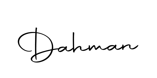 Design your own signature with our free online signature maker. With this signature software, you can create a handwritten (Autography-DOLnW) signature for name Dahman. Dahman signature style 10 images and pictures png