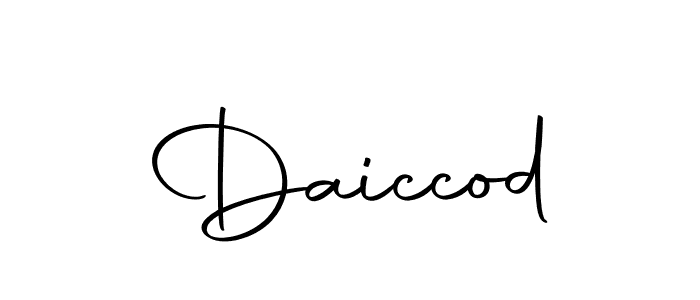 Design your own signature with our free online signature maker. With this signature software, you can create a handwritten (Autography-DOLnW) signature for name Daiccod. Daiccod signature style 10 images and pictures png