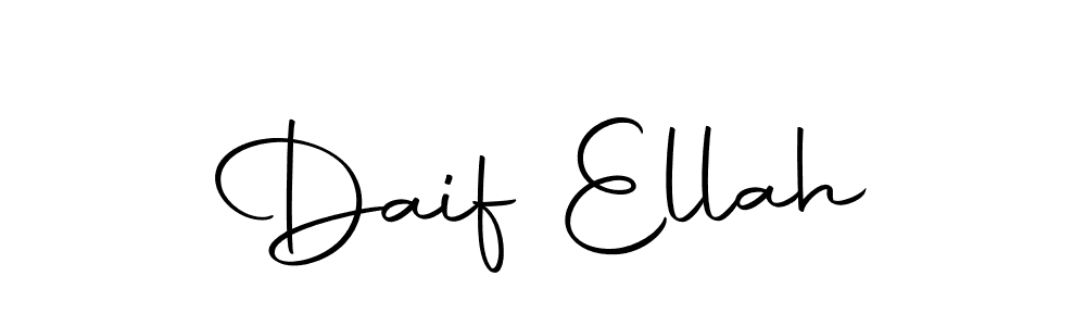 Design your own signature with our free online signature maker. With this signature software, you can create a handwritten (Autography-DOLnW) signature for name Daif Ellah. Daif Ellah signature style 10 images and pictures png