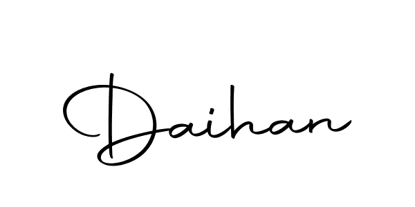Design your own signature with our free online signature maker. With this signature software, you can create a handwritten (Autography-DOLnW) signature for name Daihan. Daihan signature style 10 images and pictures png