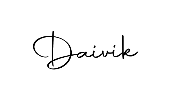 Make a beautiful signature design for name Daivik. With this signature (Autography-DOLnW) style, you can create a handwritten signature for free. Daivik signature style 10 images and pictures png