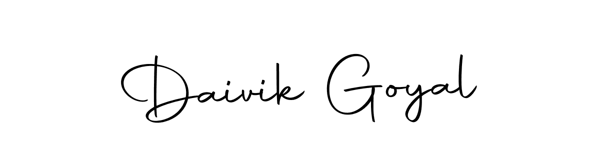 You should practise on your own different ways (Autography-DOLnW) to write your name (Daivik Goyal) in signature. don't let someone else do it for you. Daivik Goyal signature style 10 images and pictures png