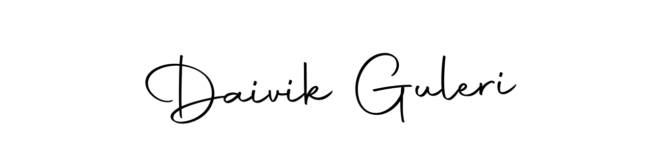 How to make Daivik Guleri name signature. Use Autography-DOLnW style for creating short signs online. This is the latest handwritten sign. Daivik Guleri signature style 10 images and pictures png