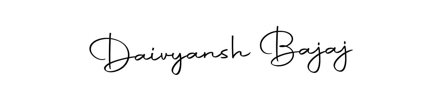 Create a beautiful signature design for name Daivyansh Bajaj. With this signature (Autography-DOLnW) fonts, you can make a handwritten signature for free. Daivyansh Bajaj signature style 10 images and pictures png