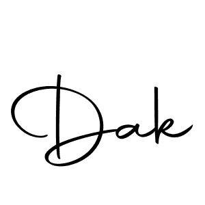 Create a beautiful signature design for name Dak. With this signature (Autography-DOLnW) fonts, you can make a handwritten signature for free. Dak signature style 10 images and pictures png