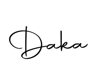 Design your own signature with our free online signature maker. With this signature software, you can create a handwritten (Autography-DOLnW) signature for name Daka. Daka signature style 10 images and pictures png