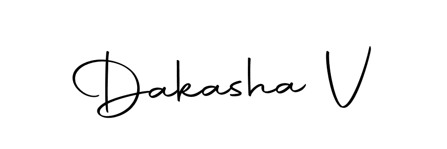 How to make Dakasha V name signature. Use Autography-DOLnW style for creating short signs online. This is the latest handwritten sign. Dakasha V signature style 10 images and pictures png