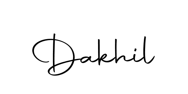 Design your own signature with our free online signature maker. With this signature software, you can create a handwritten (Autography-DOLnW) signature for name Dakhil. Dakhil signature style 10 images and pictures png