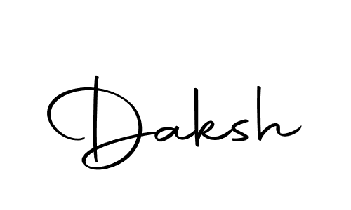 Use a signature maker to create a handwritten signature online. With this signature software, you can design (Autography-DOLnW) your own signature for name Daksh. Daksh signature style 10 images and pictures png