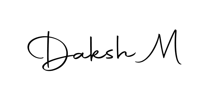 Design your own signature with our free online signature maker. With this signature software, you can create a handwritten (Autography-DOLnW) signature for name Daksh M. Daksh M signature style 10 images and pictures png