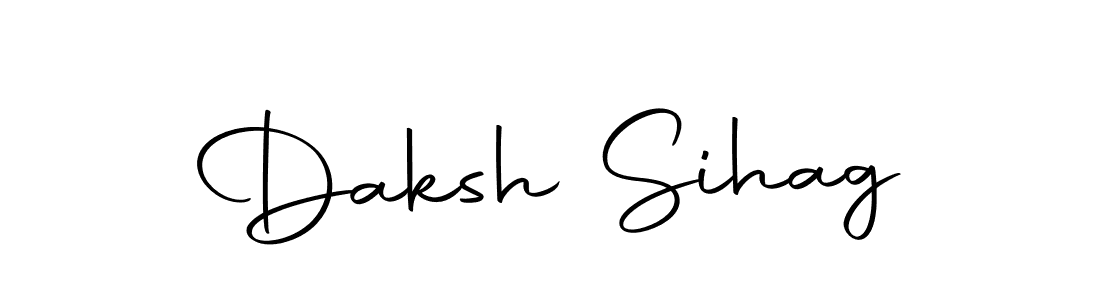 Autography-DOLnW is a professional signature style that is perfect for those who want to add a touch of class to their signature. It is also a great choice for those who want to make their signature more unique. Get Daksh Sihag name to fancy signature for free. Daksh Sihag signature style 10 images and pictures png