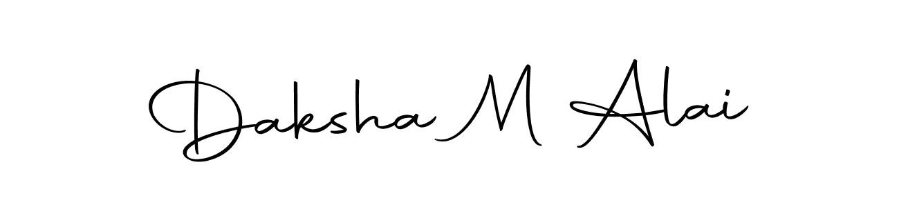 Use a signature maker to create a handwritten signature online. With this signature software, you can design (Autography-DOLnW) your own signature for name Daksha M Alai. Daksha M Alai signature style 10 images and pictures png