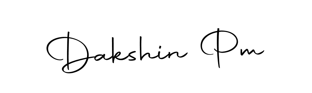 How to make Dakshin Pm name signature. Use Autography-DOLnW style for creating short signs online. This is the latest handwritten sign. Dakshin Pm signature style 10 images and pictures png