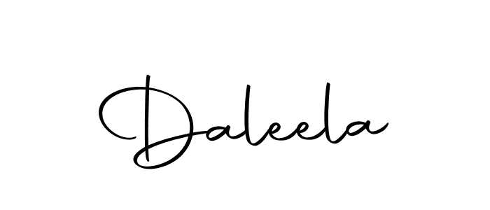 Use a signature maker to create a handwritten signature online. With this signature software, you can design (Autography-DOLnW) your own signature for name Daleela. Daleela signature style 10 images and pictures png