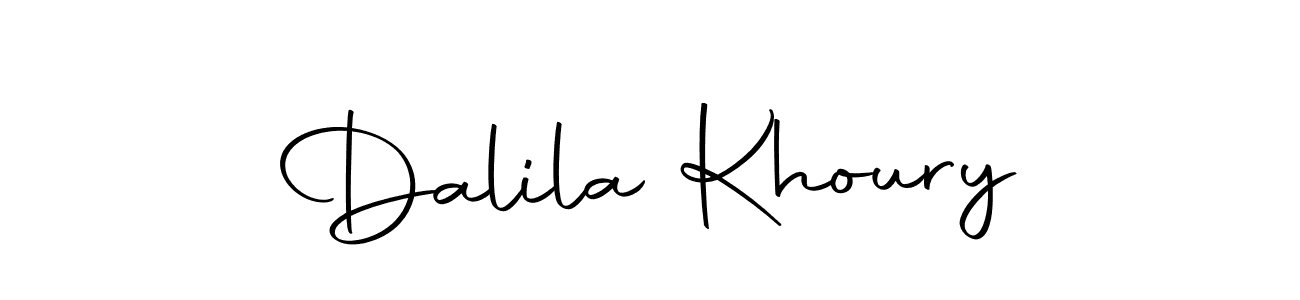 Make a short Dalila Khoury signature style. Manage your documents anywhere anytime using Autography-DOLnW. Create and add eSignatures, submit forms, share and send files easily. Dalila Khoury signature style 10 images and pictures png