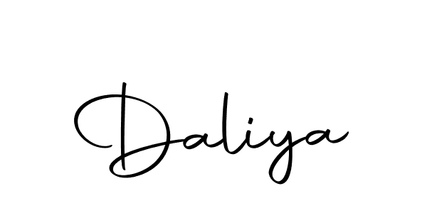 Daliya stylish signature style. Best Handwritten Sign (Autography-DOLnW) for my name. Handwritten Signature Collection Ideas for my name Daliya. Daliya signature style 10 images and pictures png