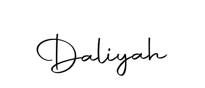 Make a beautiful signature design for name Daliyah. With this signature (Autography-DOLnW) style, you can create a handwritten signature for free. Daliyah signature style 10 images and pictures png