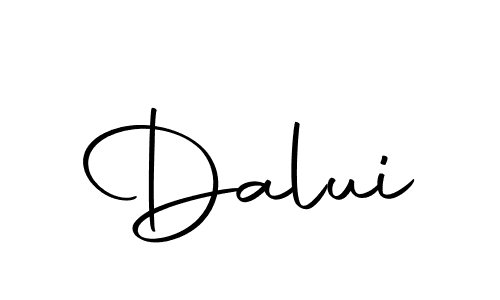 Use a signature maker to create a handwritten signature online. With this signature software, you can design (Autography-DOLnW) your own signature for name Dalui. Dalui signature style 10 images and pictures png