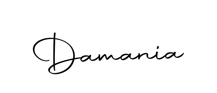 Make a beautiful signature design for name Damania. With this signature (Autography-DOLnW) style, you can create a handwritten signature for free. Damania signature style 10 images and pictures png