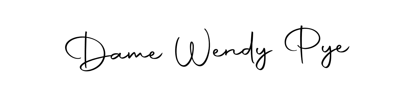 Here are the top 10 professional signature styles for the name Dame Wendy Pye. These are the best autograph styles you can use for your name. Dame Wendy Pye signature style 10 images and pictures png