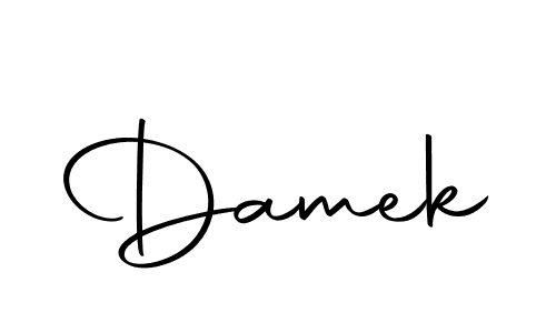 Damek stylish signature style. Best Handwritten Sign (Autography-DOLnW) for my name. Handwritten Signature Collection Ideas for my name Damek. Damek signature style 10 images and pictures png