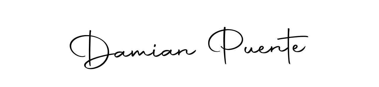 Create a beautiful signature design for name Damian Puente. With this signature (Autography-DOLnW) fonts, you can make a handwritten signature for free. Damian Puente signature style 10 images and pictures png