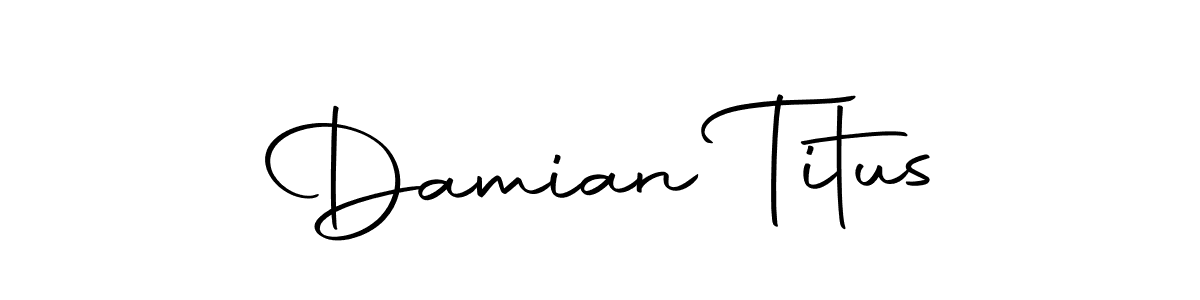 Create a beautiful signature design for name Damian Titus. With this signature (Autography-DOLnW) fonts, you can make a handwritten signature for free. Damian Titus signature style 10 images and pictures png