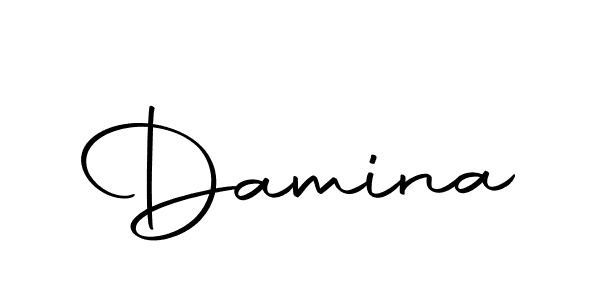 Design your own signature with our free online signature maker. With this signature software, you can create a handwritten (Autography-DOLnW) signature for name Damina. Damina signature style 10 images and pictures png