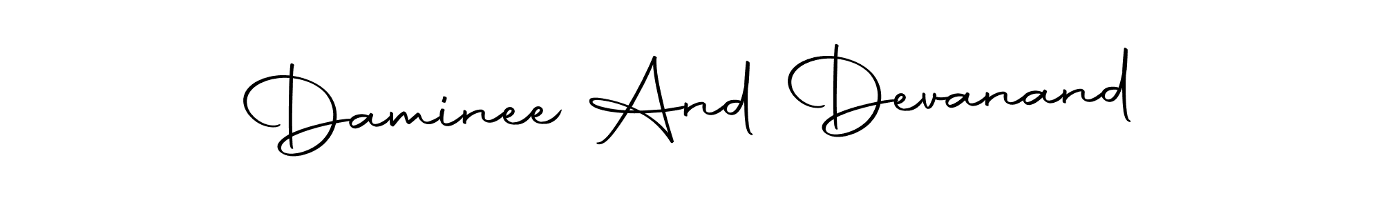 Make a beautiful signature design for name Daminee And Devanand. Use this online signature maker to create a handwritten signature for free. Daminee And Devanand signature style 10 images and pictures png