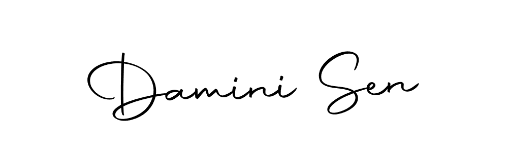 Use a signature maker to create a handwritten signature online. With this signature software, you can design (Autography-DOLnW) your own signature for name Damini Sen. Damini Sen signature style 10 images and pictures png