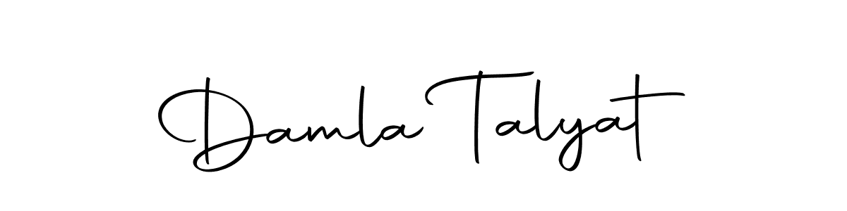 How to make Damla Talyat name signature. Use Autography-DOLnW style for creating short signs online. This is the latest handwritten sign. Damla Talyat signature style 10 images and pictures png