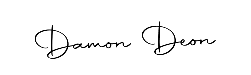 Damon Deon stylish signature style. Best Handwritten Sign (Autography-DOLnW) for my name. Handwritten Signature Collection Ideas for my name Damon Deon. Damon Deon signature style 10 images and pictures png