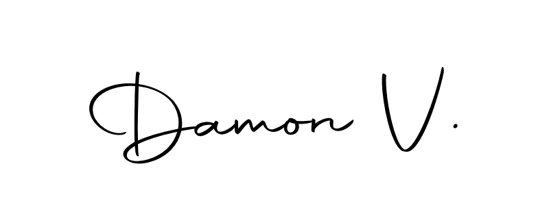 This is the best signature style for the Damon V. name. Also you like these signature font (Autography-DOLnW). Mix name signature. Damon V. signature style 10 images and pictures png