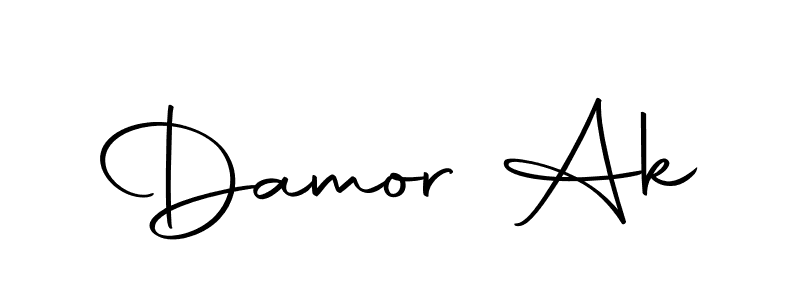 How to make Damor Ak name signature. Use Autography-DOLnW style for creating short signs online. This is the latest handwritten sign. Damor Ak signature style 10 images and pictures png