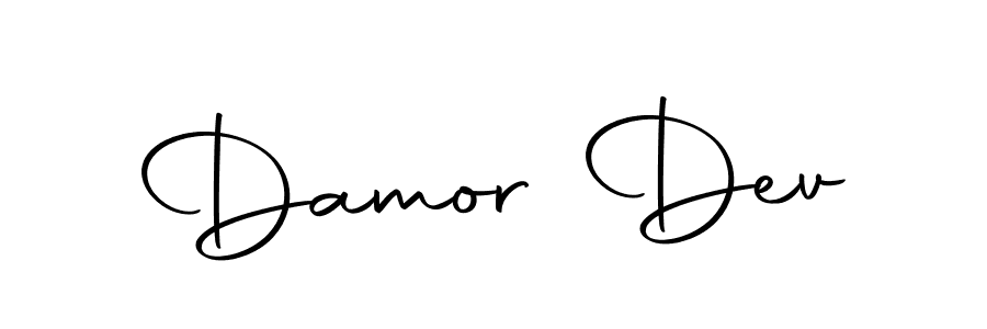 The best way (Autography-DOLnW) to make a short signature is to pick only two or three words in your name. The name Damor Dev include a total of six letters. For converting this name. Damor Dev signature style 10 images and pictures png