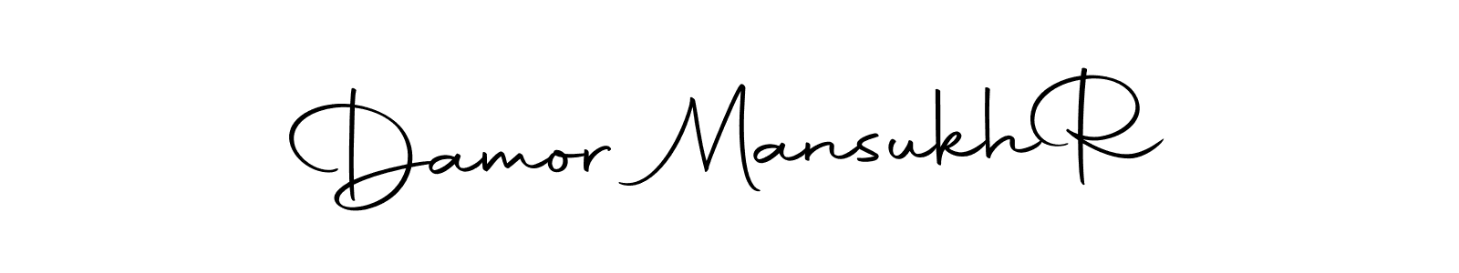How to make Damor Mansukh  R name signature. Use Autography-DOLnW style for creating short signs online. This is the latest handwritten sign. Damor Mansukh  R signature style 10 images and pictures png