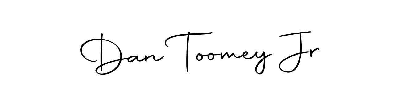 How to make Dan Toomey Jr name signature. Use Autography-DOLnW style for creating short signs online. This is the latest handwritten sign. Dan Toomey Jr signature style 10 images and pictures png