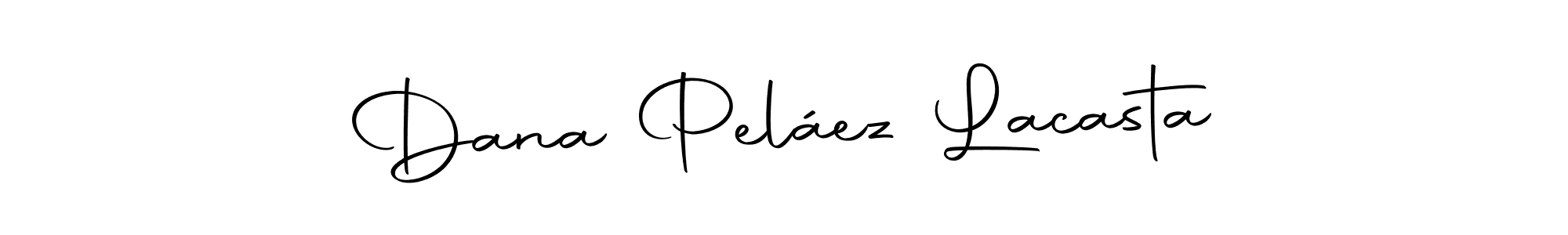 How to make Dana Peláez Lacasta name signature. Use Autography-DOLnW style for creating short signs online. This is the latest handwritten sign. Dana Peláez Lacasta signature style 10 images and pictures png