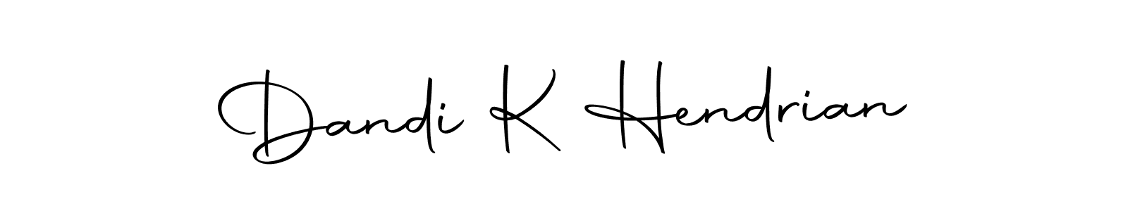 How to make Dandi K Hendrian name signature. Use Autography-DOLnW style for creating short signs online. This is the latest handwritten sign. Dandi K Hendrian signature style 10 images and pictures png