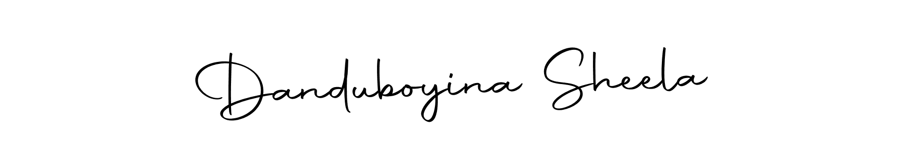 Create a beautiful signature design for name Danduboyina Sheela. With this signature (Autography-DOLnW) fonts, you can make a handwritten signature for free. Danduboyina Sheela signature style 10 images and pictures png
